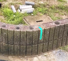 出雲市で施工した木調フェンスの外構リフォーム