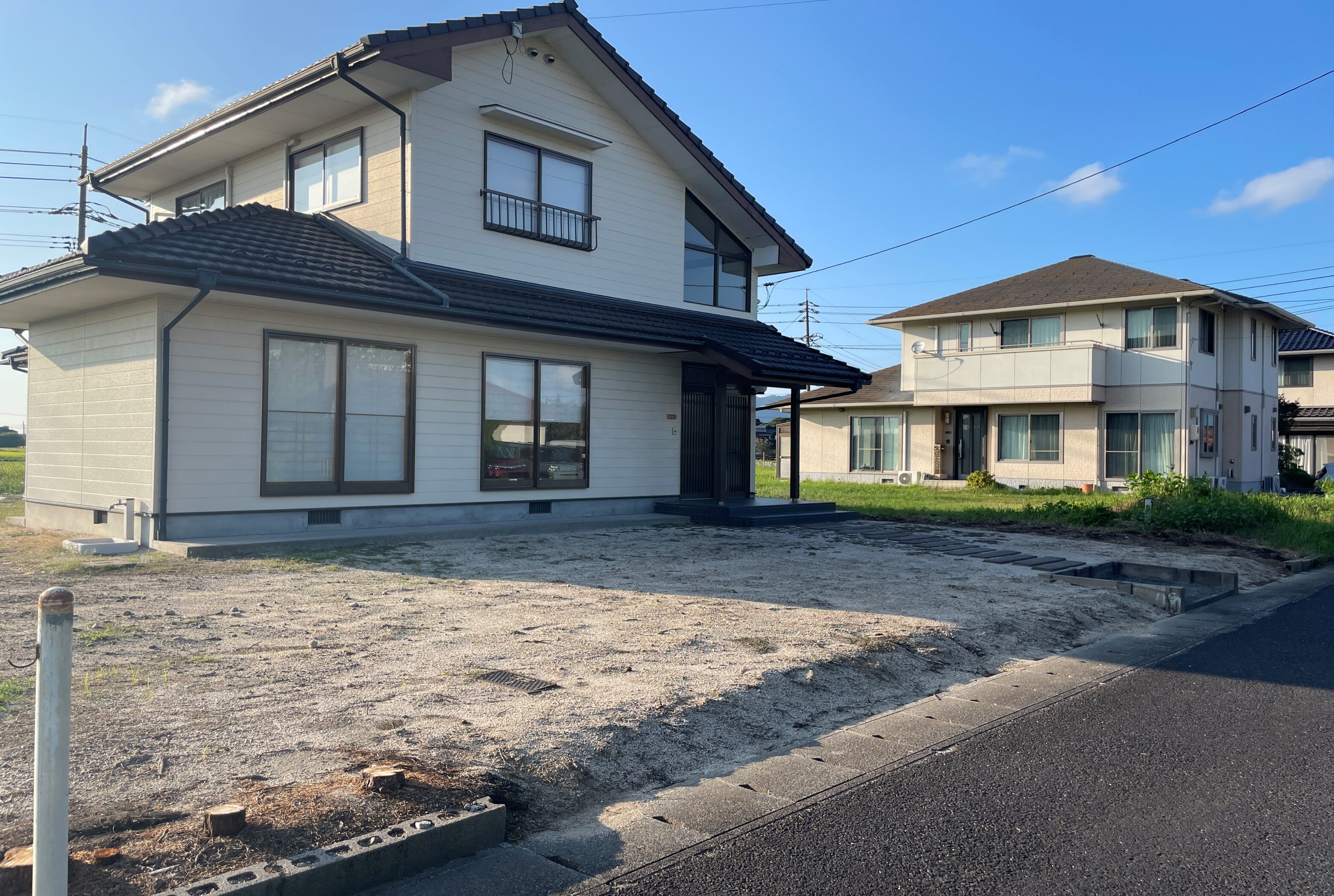 出雲市 外構リフォーム 段差があり通行しにくいアプローチ